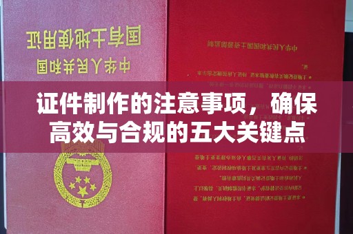曲江证件制作的注意事项，确保高效与合规的五大关键点