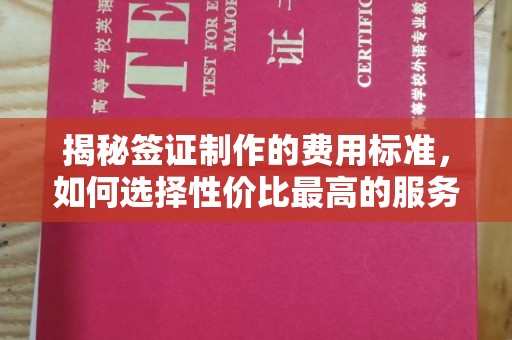 曲江揭秘签证制作的费用标准，如何选择性价比最高的服务？